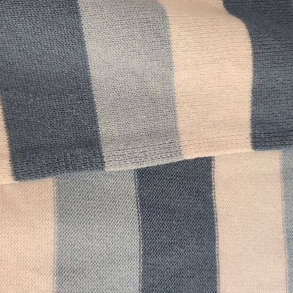 NWOT 1942 AC sciarpa Tonali wool/cashmere blue/white stripe scarf - Picture 2 of 7